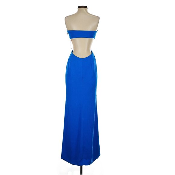 House of CB Altana Vibrant Blue Strapless Maxi Dress with Cutout - Picture 3 of 16